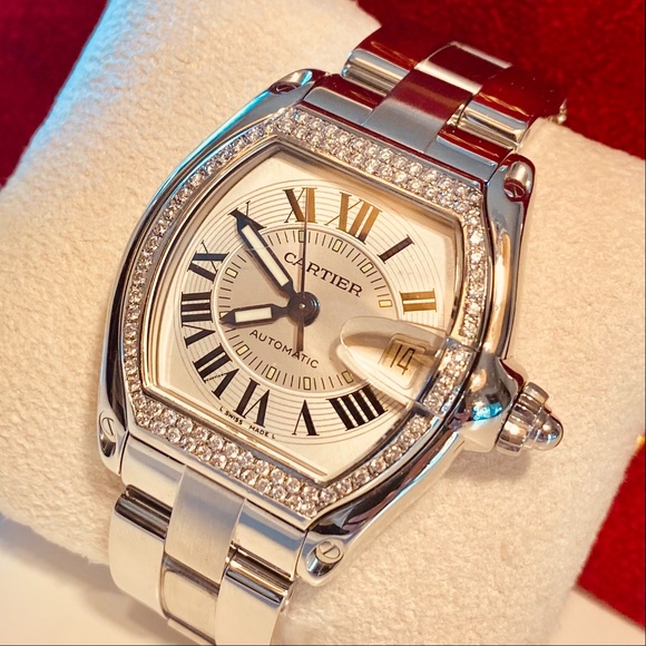 Cartier Watch Roadster With Diamonds "Vintage" - Picture 6 of 10
